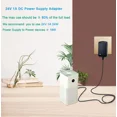 thumbnail image 6 of DC 24V 1A Power Supply Adapter 24W AC Adapter 100-240V 50-60Hz to DC 24 Volts 1A, 6 of 7