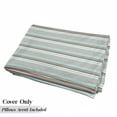 thumbnail image 5 of Aqua Floor Pillow Lounger Cover, Horizontal Stripes Lines Vintage Grunge Style Ocean Seem Pattern Image, Nap Mat Printed Fabric Case for 5 Pillows, 88" x 27", Seafoam Umber and White, by Ambesonne, 5 of 5