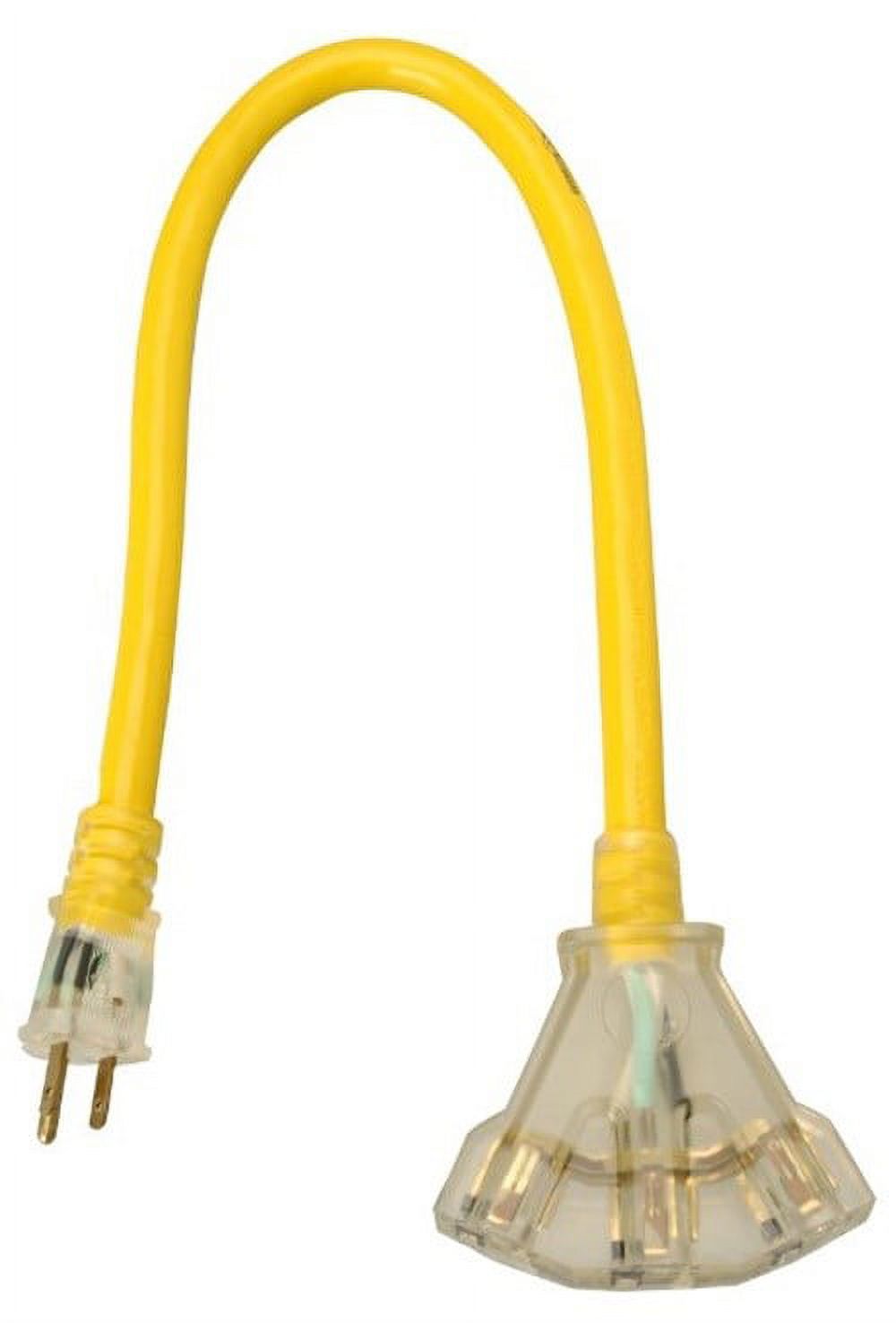 Yellow Jacket 2882 12/3 2' Heavy-Duty Contractor Extension Cord with Lighted Power Block - image 2 of 7
