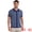 Dark Blue, variant on DARING DIVA Men's Striped Short Sleeves Button Down Jacquard Polo Shirts M Light Blue