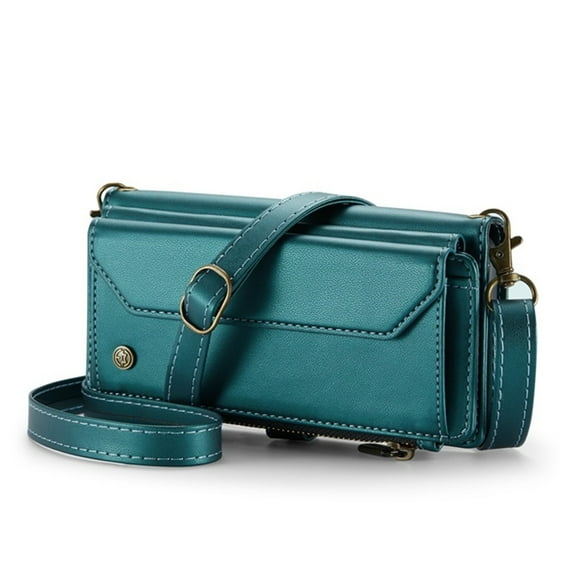 Phone Case Wallet With Flip Top And Zipper For iPhone 15 Compatible With Magnetic Closure And Card Slots