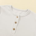 thumbnail image 4 of LIJCC Boys Short Sleeve Shirt with 3 Button, Henley Shirt for Boys & Girls Without Collar , Polo Shirt Without Collar(White,7-8 Years), 4 of 9