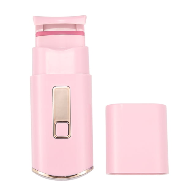 Rizador de pestañas térmico recargable Unique Bargains con almohadilla de repuesto de silicona rosa