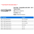 thumbnail image 2 of Fuel Tank - Compatible with 2004 - 2011 Toyota Camry 2005 2006 2007 2008 2009 2010, 2 of 2