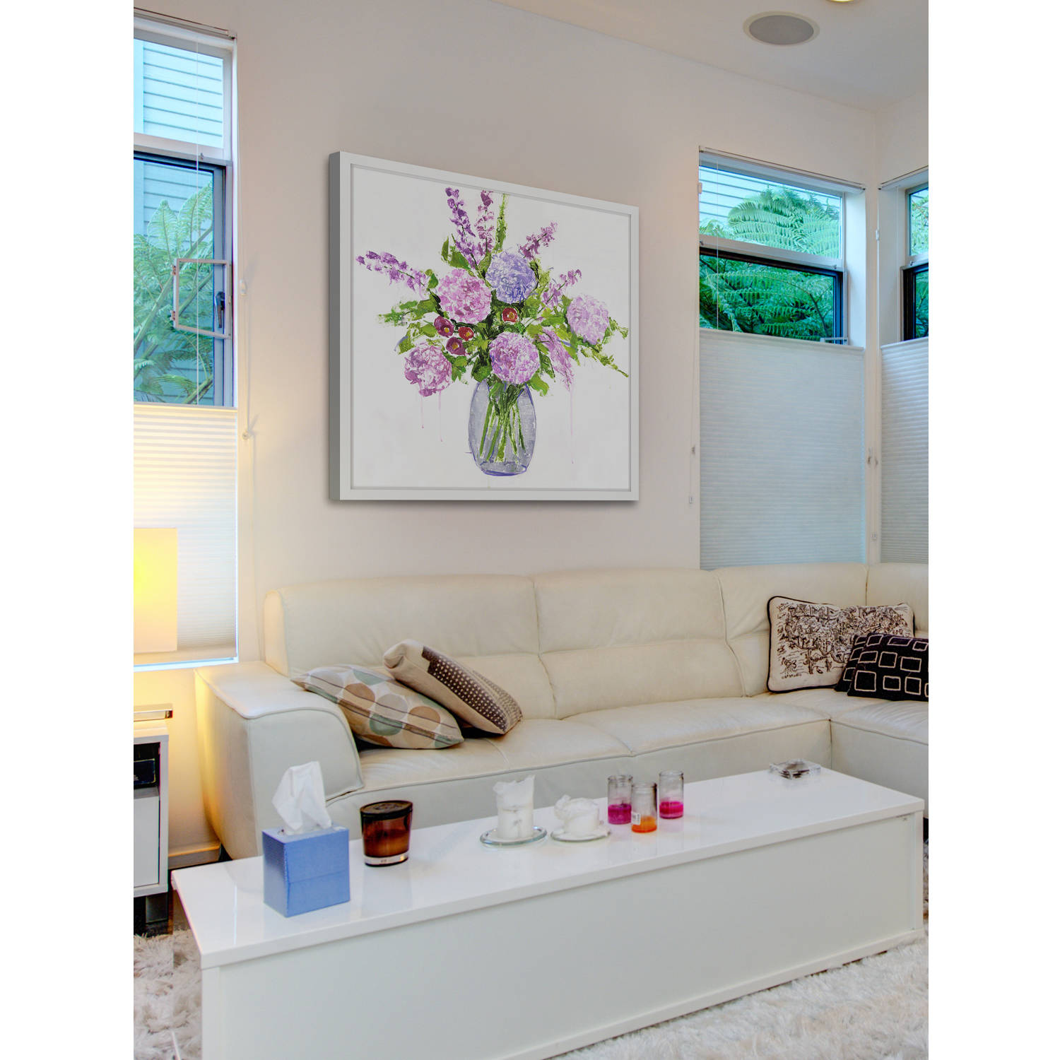 "Moon Blooms" Framed Painting Print
