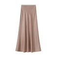 thumbnail image 2 of tasrioml Women Fishtail Skirt High Waist Hip Wrapped A-Line Long Skirt Solid Color Comfortable Figure-flattering Skirt, 2 of 8
