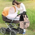 thumbnail image 6 of Balery Rose Flowers Mummy Backpack - Waterproof Twill Canvas, Large Capacity Diaper Bag with Multiple Pockets and Adjustable Straps, 6 of 6