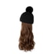 thumbnail image 1 of Minnieouse Sombrero de extensión de pelo de simulación de otoño, gorro de punto desmontable, pelo ondulado falso, fiesta, banquete, accesorios para la Cuidado del cabello Marrón claro Minnieouse CE014849-04, 1 of 6