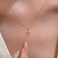 thumbnail image 3 of Jiuchuanpiao S925 cruz de plata japón construida diseño pendiente de collar de plata de alergias construida con el diario/la fiesta de boda joyas | mujeres adolescentes regalo, 3 of 4