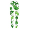thumbnail image 4 of lcziwo Todays Daily Sales, Women's St Patricks Day Running Leggings Fashion Shamrock Clover Print Soft Stretchy Yoga Pants Casual High Waisted Tummy Control Tights Multicolor L, 4 of 7