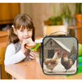 thumbnail image 6 of Insulated Square Lunch Bag with Side Mesh Pocket Fashion Lunch Box Reusable Lunch Tote 10.5" x9.5" x3.5" Chicken and Rooster, 6 of 6