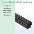 thumbnail image 7 of Uxcell 10-Pack Carbon Fiber Rods, 200mm Length 4mm Dia Carbon Fiber Solid Matte Pole, 7 of 7