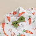 thumbnail image 5 of Bagilaanoe 2pcs Toddler Baby Boy Easter Outfits Gentleman Clothes Short Sleeve Print Shirt Tops + Shorts 6M 12M 2T 3T 4T 5T Kids Casual Summer Shorts Set, 5 of 8