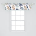 thumbnail image 2 of Ethnic Window Valance, Repetitive Colorful Feathers Pattern Watercolor Art on Plain Backdrop, Curtain Valance for Kitchen Bedroom with Rod Pocket, 54" X 18", Pale Seafoam and Almond, by Ambesonne, 2 of 2