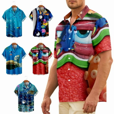 

Boys Sea Collared Hawaii Shirts Funny Funky Bowling Shirts for Boys 5-14 Years