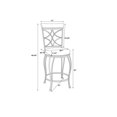 thumbnail image 3 of Home Square 2-Piece Furniture 24" Metal Counter Stool Set in Dark Brown, 3 of 10