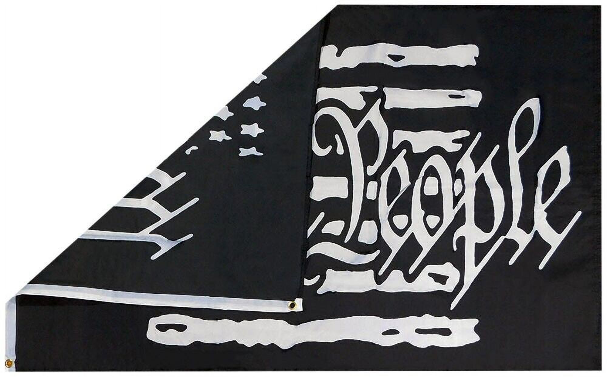 3x5 We The People WTP Blackout USA 100D 3'x5' Woven Poly Nylon Flag Banner