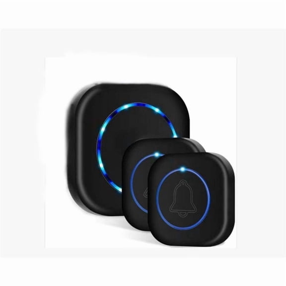 Wireless Doorbell, Door Bell Kit, Distinguish Front and Rear Doors, for Home Office Classroom（One drag, two sounds）