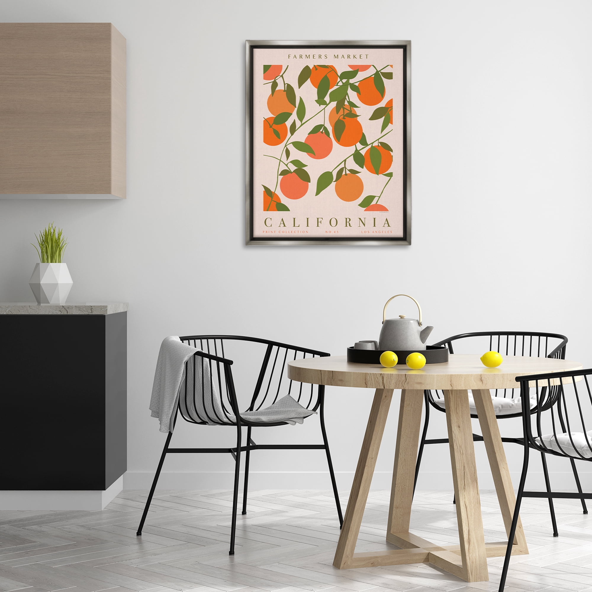 Stupell Industries California Farmers Market Food & Beverage Painting Gray Floater Framed Art Print Wall Art, 25 x 31
