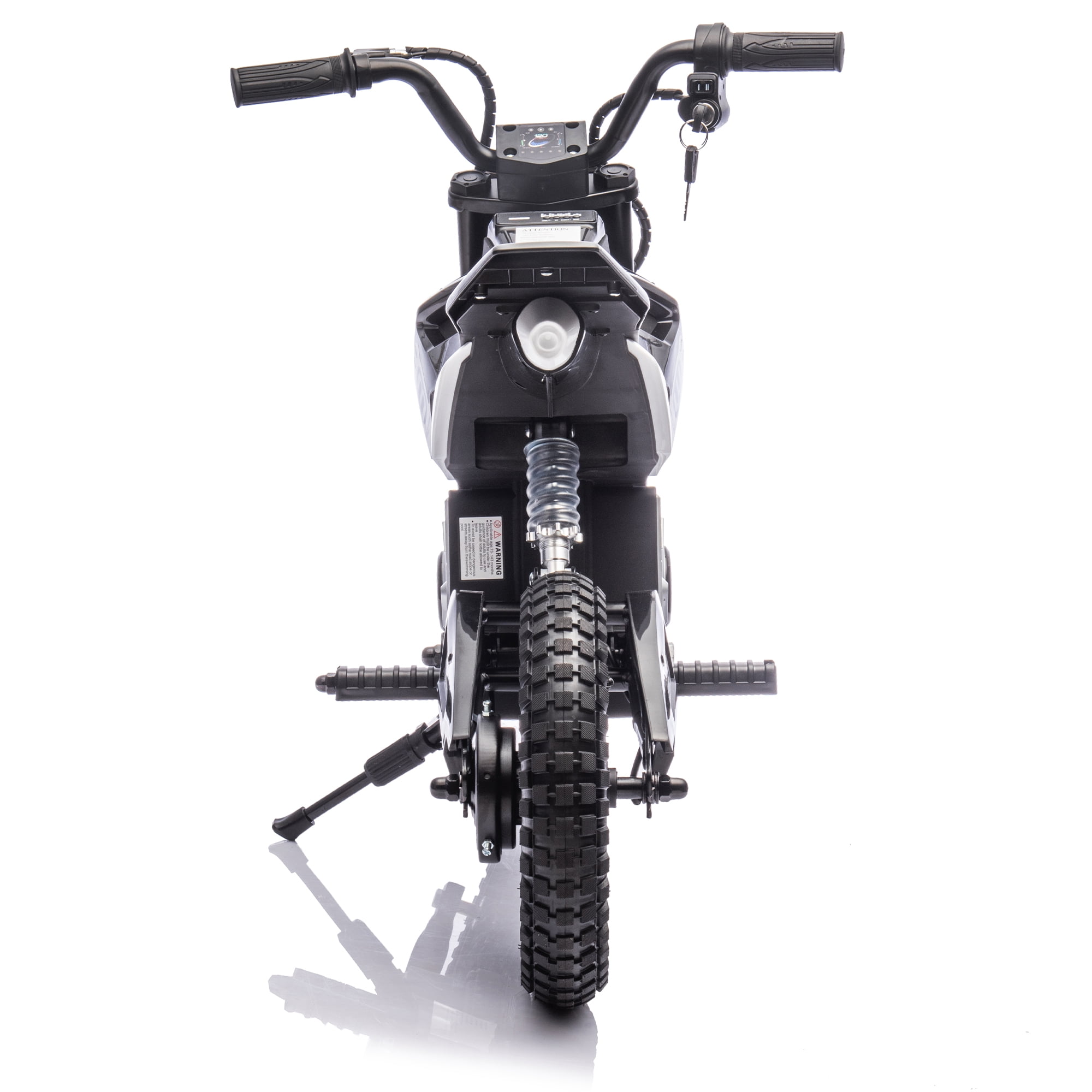 Sluting Kids Ride On Electric Motocross Motorcycle Black 24V with LED Lights for Ages 5-12 1-Count