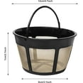 thumbnail image 3 of 8-12 Cup Reusable Filter Basket With Mesh Bottom Fits MrCoffee Coffee Maker and Brewer - Permanent Filter Replacement for Mr Coffee Gold Basket-Style Filters 2-Pack, 3 of 7