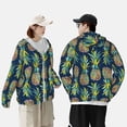 thumbnail image 4 of Fuzoiu Colorful Pineapples Print Unisex Sun Protection Hoodie,UPF 50+ Light Jacket,Full Zip Sun Protection Hoodie,Long Sleeve Sun Shirts,for Outdoor Activities-Small, 4 of 7
