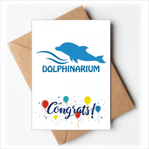 Blue Ocean Swimng Dauphin Modèle Cartes de Mariage Félicitations Enveloppes de Voeux