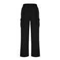thumbnail image 7 of FRSASU Wide Leg Pants Woman with Pockets High Waist Pant Adjustable Knot Loose Trousers Business Casual Work Pants Black, 7 of 7