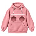 thumbnail image 2 of Pet Pouch Hoodie for Couples, Cat Dog Carrier Sweatshirt with Front Kangaroo Pocket, Matching Couple Hoodie, Long Sleeve Hooded Pullover Pet Lover Sweatshirt, 2 of 4