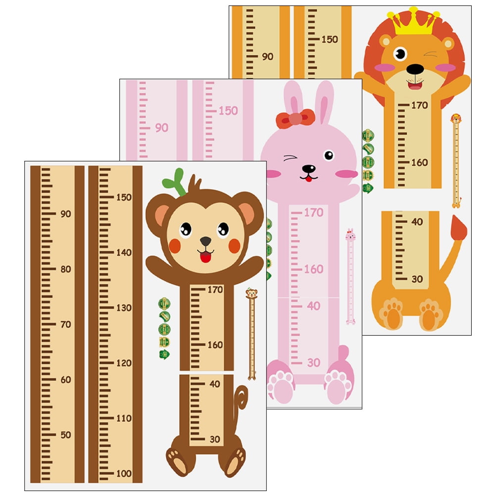 3 Sets of Growth Chart Height Indicator Tapes Bedroom Height Chart