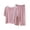 Pink, variant on Bovxnpu Women's Pajamas Set Cotton Ruffle Short Sleeve Capris Pants 2 Piece Pajamas Sleepwear