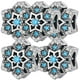 thumbnail image 1 of Copo de nieve zirconia XmasSnowflake01 5Pzas Plata S925 Chapa Separador Fijo Copo de Nieve Plata/Azul Caja Blanca 4x4cm., 1 of 5