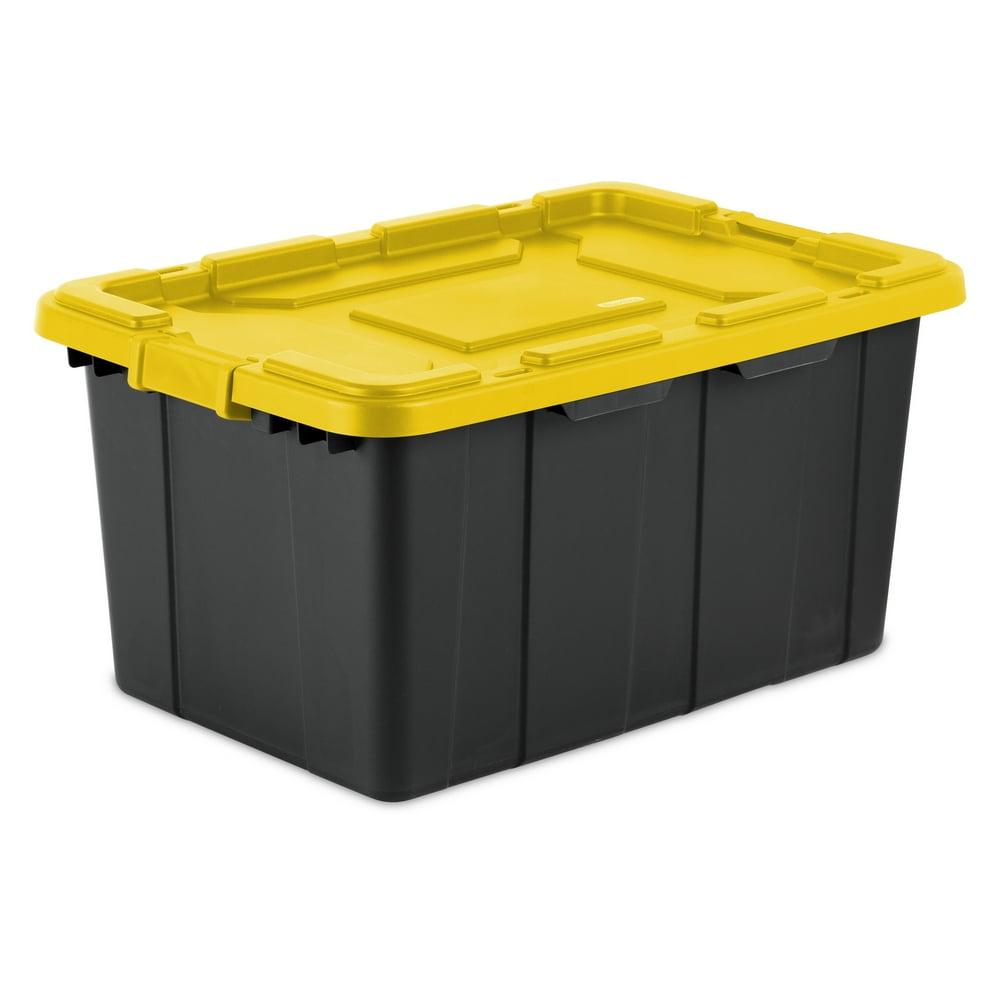 Sterilite 27 Gal. Industrial Tote Yellow Lily