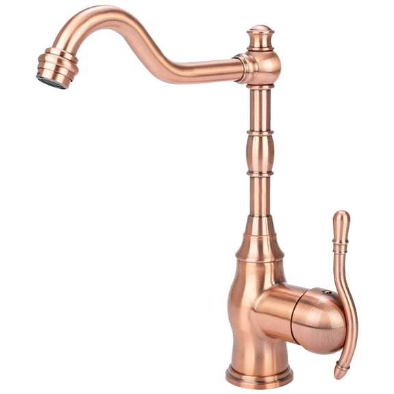 Bellver Single-Handle Traditional Kitchen Faucet with metal spray for 1, 2, 3, or 4 Hole Installation in Antique Copper