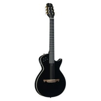 Tagima MODENAI NY-EQ-BK Nylon-String Acoustic-Electric Guitar, Solid Spruce Top, Gloss Black Finish.