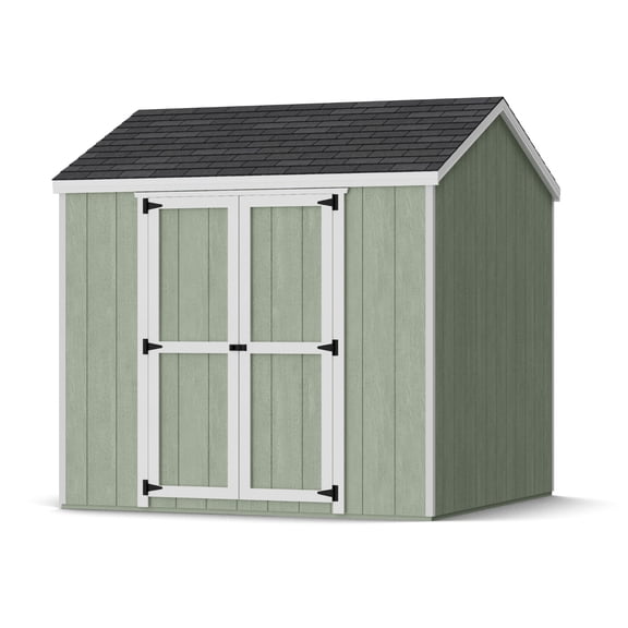 Little Cottage Co. 8x8 Value Gable Shed with Side Entry, Outdoor Wood Storage Do-It-Yourself Kit