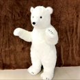 thumbnail image 3 of Nuevos animales de peluche realistas de oso polar de pie, 3 of 4