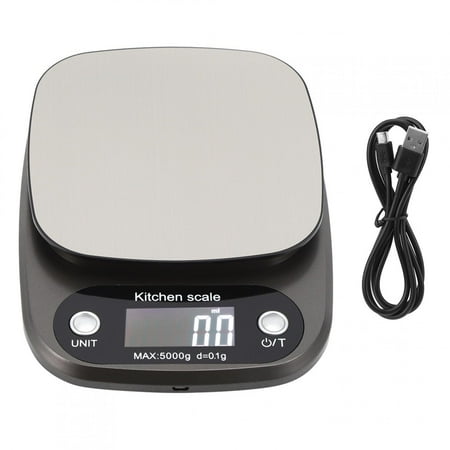 Balance de cuisine numérique Freedo avec chargement USB, balance numérique  0,1 g/3 kg, balance électronique fine, fonction PSC/tare/affichage LCD,  conversion 6 unités, balance lettre, balance de poche 