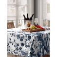 thumbnail image 6 of Blue Botanical Table Cloth, Dragonfly Flower Leaf Retro Ink Style Waterproof Tablecloth for Rectangle Tables, Reusable Washable Fabric Table Cover for Restaurant Kitchen Dining Tables 52"x70", 6 of 6