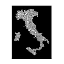 Trademark Fine Art Michael Tompsett Italy City Map I Canvas Wall Art - 18x24