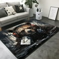 thumbnail image 3 of Area Rugs For Living Room Decor - Urban Bear With Headphones Soft Anti Slip Throw Washable Rugs 5x7 For Bedroom, Indoor Carpet For Bedroom Living Room 80x58In, 3 of 7