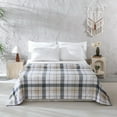 thumbnail image 1 of Mainstays Plush Blanket Brown Plaid DQ, 1 of 6
