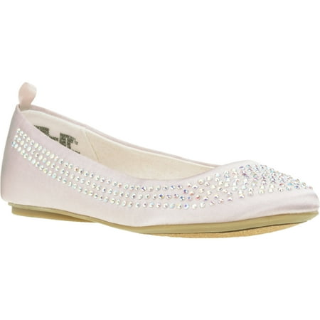 white sparkly ballet flats