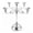 Silver, variant on 5-Arm Silver Candelabra Candle Holder, 10.24-Inch Decorative Taper Candle Stand with Stable Base for Weddings, Dining Tables, Parties and Home Décor
