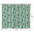 thumbnail image 5 of Light Green Christmas Village Pattern Shower Curtain 84"x72" ,Bathroom Decorative Shower Curtains Set with 12 Hooks,Modern Waterproof Washable Shower Curtain, 5 of 6