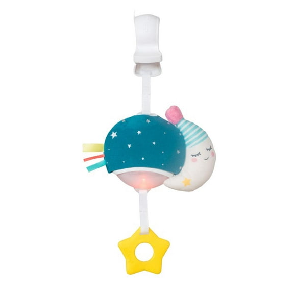 Taf Toys Musical Mini Moon, On-The-Go Pull Down Hanging Music and Lights Infant Toy | Parent and Baby’s Travel Companion, Soothe Baby, Keeps Baby Relaxed While Strolling, for Newborns and Up