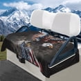 thumbnail image 2 of Aplkyhs Golf Cart Seat Cover American Flag Wolf Lightweight Golf Blanket for EZGO TXT RXV Protect Your Golf Car Seat Keeps Seat Warm and Comfortable Easy to Install, 2 of 7