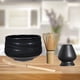 thumbnail image 4 of Juego de Matcha de estilo japonés, batidor de bambú, cuchara para matcha, ceremonia tradicional japonesa del té para salón de té, soporte de cerámica para batidor de matcha, batidor negro, 4 of 8