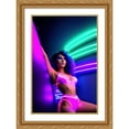 thumbnail image 2 of Stephen Chambers 11x14 Gold Ornate Wood Framed With Double Matting Wall Art Titled - Neon Venus 17, 2 of 6