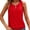 Red, variant on Aofany Ladies Tops Womens Blouses Solid Crew Neck Summer Sleeveless Tank Tops